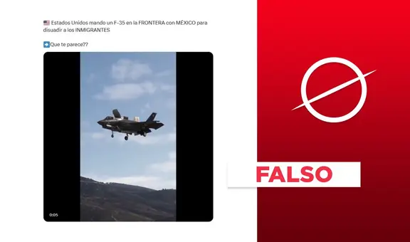Video de un avión F-35 enviado por Estados Unidos a la frontera con México es un montaje