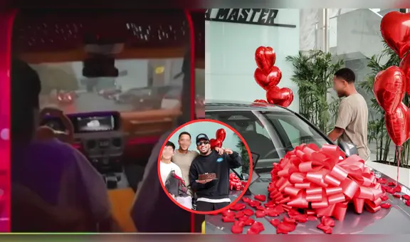 Jefferson Farfán y su hijo Adriano disfrutaron de su primer paseo en el lujoso auto que le regaló: 'América hoy' expuso video