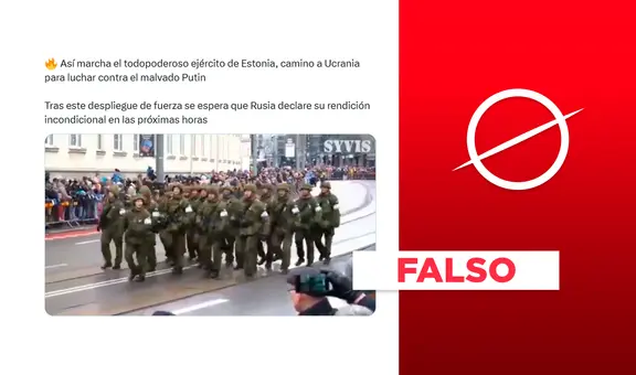 Este video no muestra soldados de Estonia marchando a Ucrania para luchar contra Rusia