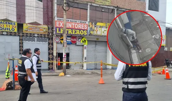 Cámaras captan a extorsionadores dejando dinamita en negocio de extintores en Cercado de Lima