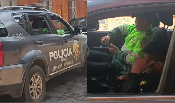 Policías usan patrullero como taxi para recoger a su colega de hotel fuera de su jurisdicción en Puno