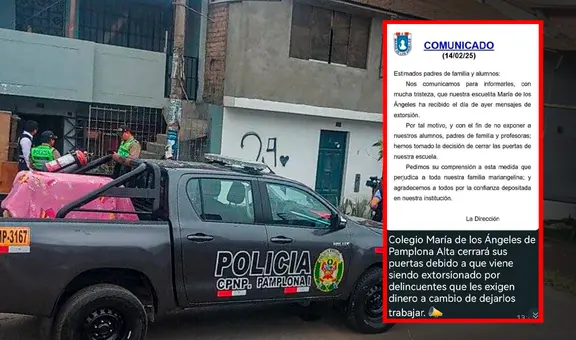 Escuelas bajo amenazas y extorsión: Cierran otro colegio particular en San Juan de Miraflores