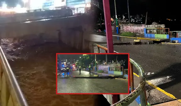 Cierran puente Ernesto Gunther tras colapsar debido a las fuertes lluvias en Arequipa: erosión debilitó las bases