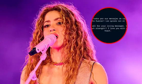 Shakira agradece al Perú por su apoyo tras ser internada de emergencia: “Los quiero con el alma”
