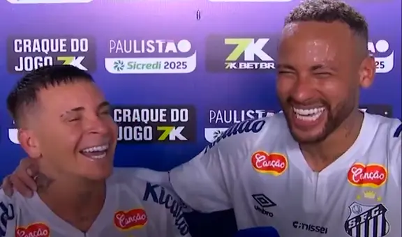 Neymar 'vaciló' en plena entrevista a venezolano Yeferson Soteldo por su tamaño: "Mi hijo ya lo pasó"