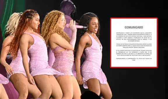 Teleticket anuncia fecha de devolución de entradas del concierto de Shakira en Perú tras cancelar su show