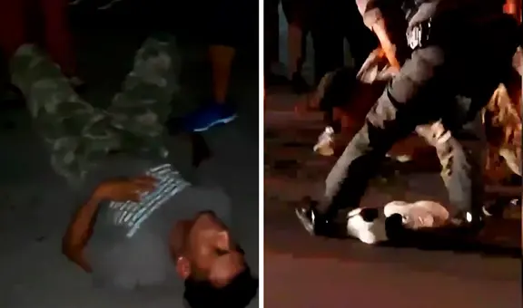 Vecinos de Villa María del Triunfo atrapan y golpean a ladrón acusado de robar a una mujer en la puerta de su casa