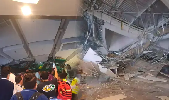 Techo del patio de comidas del Real Plaza de Trujillo se desplomó y dejó varios heridos