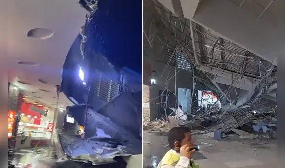 Techo del Real Plaza Trujillo se cayó: fuertes imágenes muestran rescate de heridos y daños en la estructura
