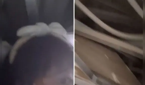 Menor se graba atrapada bajo techo colapsado de Real Plaza Trujillo: "No es balacera, estoy entre escombros"