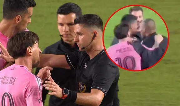 Lionel Messi perdió los papeles y se le fue encima a árbitro en el campo de juego: "¡Sos un ca***!"