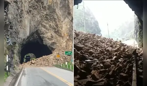 Derrumbe por lluvias bloquea túnel de la Carretera Central y deja vehículos atrapados a la altura de La Oroya