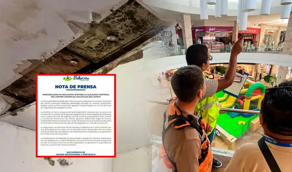Clausuran temporalmente el Mallplaza Bellavista por fisuras y desprendimientos en techos: revelan video de estructura en mal estado