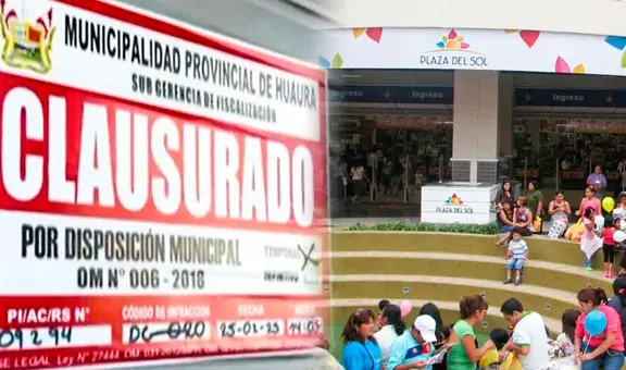 Cierran temporalmente Plaza del Sol en Huacho por graves deficiencias en cableado y patio de comidas