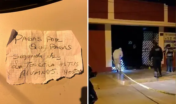 "La tercera son tus alumnos": delincuentes dejan amenaza tras detonar una granada de guerra en colegio de Comas