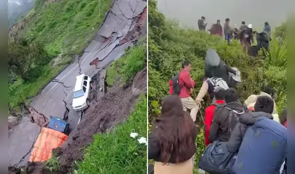 Colapso en carretera Cajamarca-Trujillo: vehículos caen al abismo y choferes quedan sin acceso al carnaval 2025