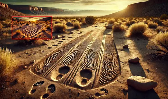 Descubren en EE. UU. huellas de 22.000 años que podrían ser de un vehículo prehistórico sin ruedas