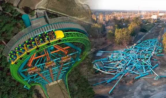 Kingda Ka fue demolida: así cayó la montaña rusa más alta y rápida del mundo en Nueva Jersey