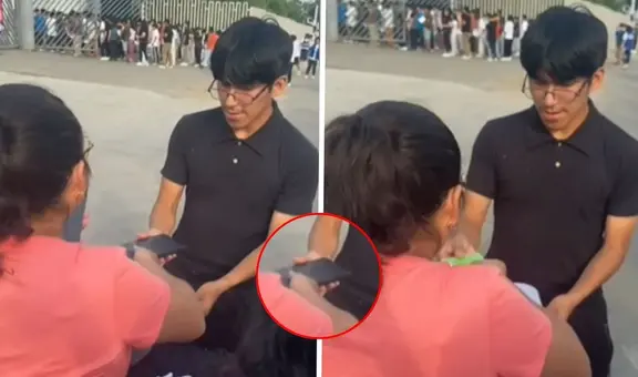 Postulante a la UNMSM deja su celular a una señora para rendir el examen y usuarios reaccionan: “No tenía otra opción”