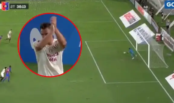 Diego Churín falló su penal, el árbitro pidió que se repita y el argentino puso el 4-0 de Universitario ante Alianza Universidad