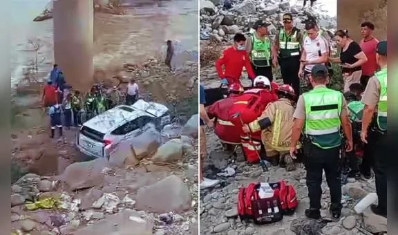 Chofer cae de puente al intentar escapar de delincuentes en Carabayllo: auto terminó en la ribera del río Chillón