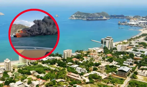 Embarcación se incendió por un cortocircuito con pasajeros a bordo en Santa Marta, Colombia: ocupantes se lanzaron al agua