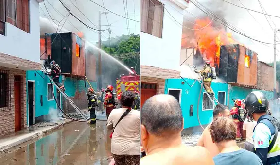 Fuerte incendio en el Callao arrasa con 6 viviendas: tres heridos y más de 15 damnificados