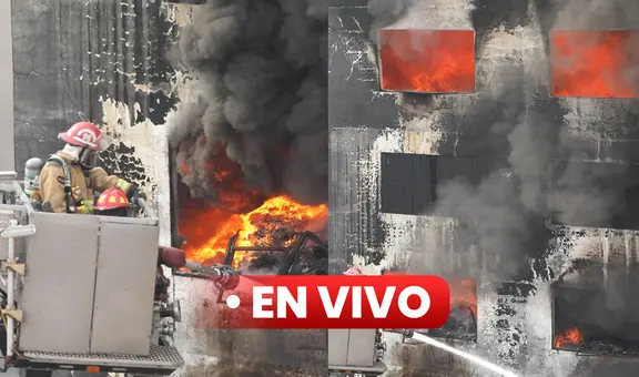 Incendio en Cercado de Lima: estructura de edificio se derrumba mientras bomberos intentan controlar el fuego