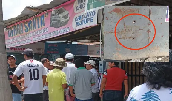 Atacan a balazos a empresa de transporte frente a pasajeros en Lambayeque