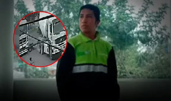 Cámaras captan atropello de sereno por camión mezclador en San Juan de Miraflores