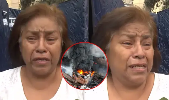 Madre de familia se entera en vivo de que perdió su casa en incendio en Barrios Altos: "Ya me quedé sin nada"