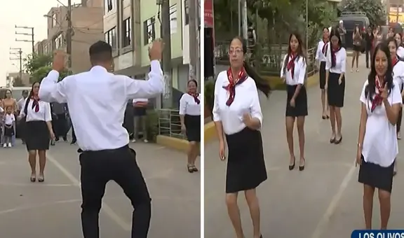 Profesores en Los Olivos celebraron el inicio de clases con 'hora loca' y sorprenden en redes: "Como una boa"