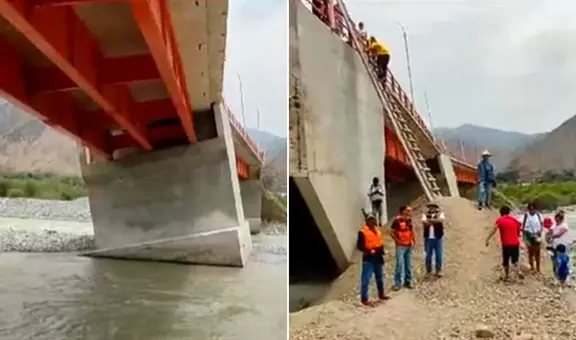 Se inclinó 30°: el puente de S/5 millones al sur de Lima que quedó inservible a 3 años de ser inaugurado