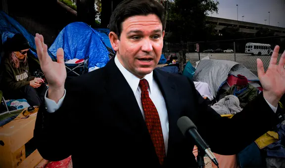 Muy malas noticias para homeless en Florida: Ley Ron DeSantis firmó para prohibir que personas duerman en lugares públicos