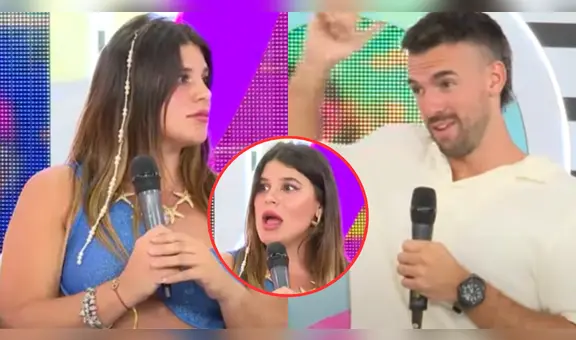 Macarena Vélez asegura que ex de 'Nena' Cubillas es su pareja, pero él la corrige en vivo: "Quiso decir pareja de baile"