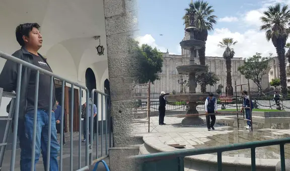 Cierran la Plaza de Armas de Arequipa tras actos vandálicos en carnavales