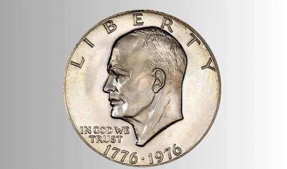 Esta es la moneda de 1 dólar de Eisenhower acuñada en 1976 que puede valer más US$500.000 en Estados Unidos
