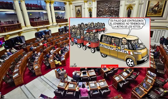 El pacto del Congreso: Carlincatura de hoy expone la alianza de Fuerza Popular, APP y demás aliados