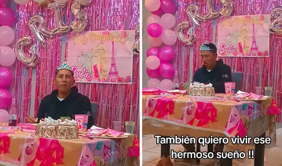 Peruano celebra cumpleaños con temática de Barbie y es furor en redes: "Tú puedes ser lo que quieras ser"