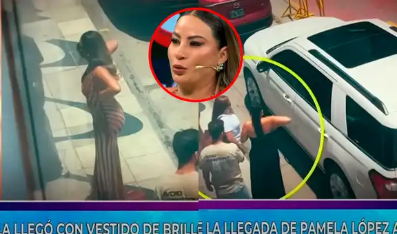 Así llegó Pamela López a ‘El valor de la verdad’: en moderna camioneta, acompañada de amigas y con elegante vestido
