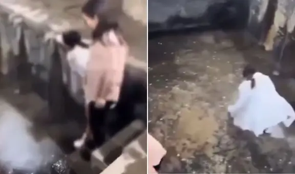 Cajamarca: Turistas son captadas robando monedas en el Pozo del Inca perjudicando su patrimonio cultural