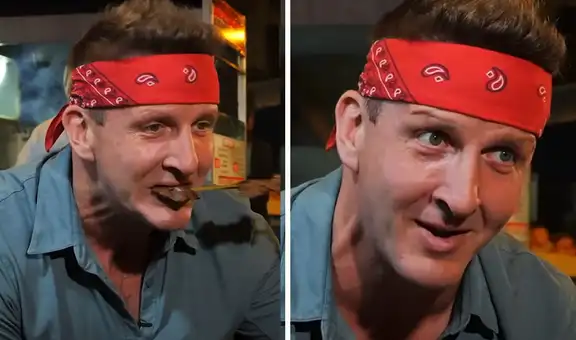 Youtuber sorprendido al probar anticucho en Perú: “Ahumado, casi como un toque de sabor a gasolina”