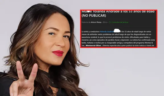 Yolanda Andrade, presentadora mexicana, es tendencia tras publicación errónea de revista 'Quién' que aseguraba su muerte: "Qué incompetente"
