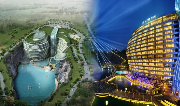 Así es el hotel bajo tierra más prestigioso de China: costó más de US$ 5 millones y 10 años de construcción
