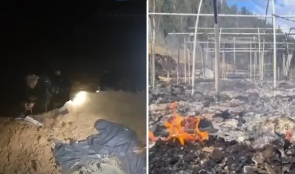 Sujetos incendian campamento minero de Southern en Apurímac: más de 20 policías tuvieron que ser rescatados