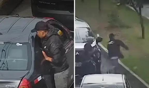 PNP atrapa a ladrón en flagrancia y sus cómplices desatan violento ataque con piedras para rescatarlo en Surquillo