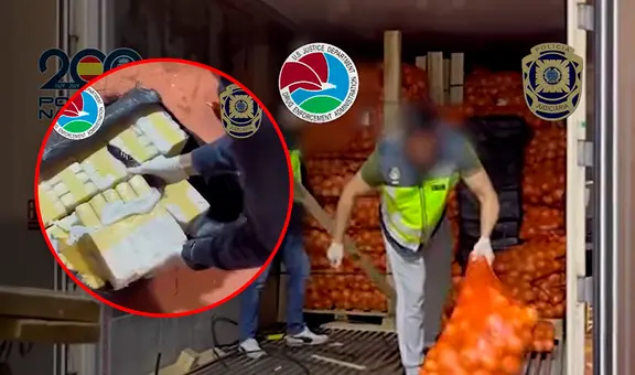 Policía española incauta 940 kilogramos de cocaína oculta en sacos de cebolla enviados desde Perú a Portugal