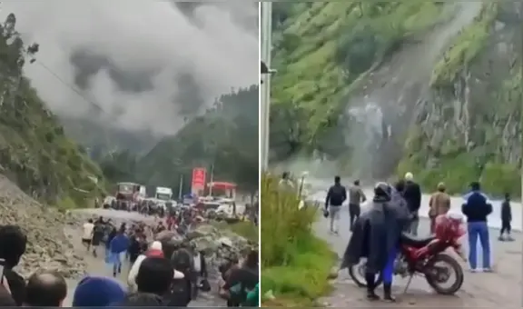 Carretera Central bloqueada por fuertes huaicos en Ambo, Huánuco: reportan que conductores y pasajeros están atrapados