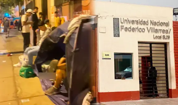 Estudiantes de la UNFV acampan afuera de universidad para matricularse y genera críticas: “2025 y la matrícula sigue siendo presencial”