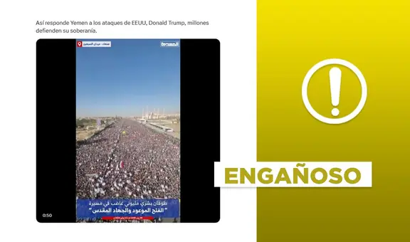 Esta protesta en Yemen no ocurrió después del ataque de Estados Unidos a bases hutíes en marzo de 2025